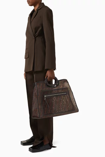 Large Runaway Shopper Tote in Zucca Mesh