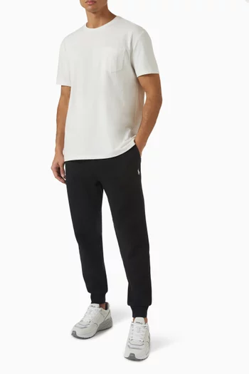 Logo Embroidered Track Pants in Cotton-blend