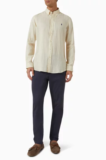 Polo Pony Embroidered Shirt in Linen
