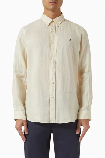 Polo Pony Embroidered Shirt in Linen
