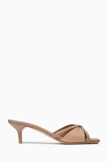 Penn 45 Sandals in Raffia & Nappa