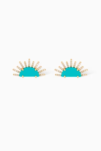 Sunset Crush 566 Diamond Rays Earrings