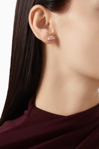 Sunset Crush 566 Diamond Rays Earrings in 18kt Gold