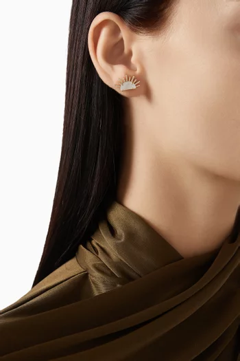 Sunset Crush 566 Diamond Rays Earrings in 18kt Gold