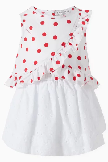 Polka Dot Co-ord Set in Cotton Poplin