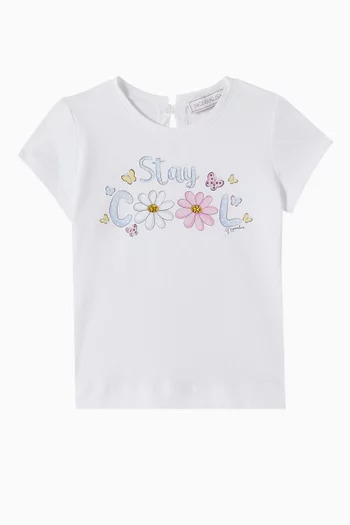 Graphic Print T-shirt in Cotton