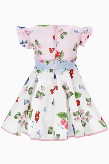 Fruit-print Dress in Cotton