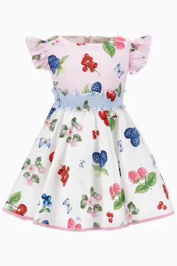 Fruit-print Dress in Cotton