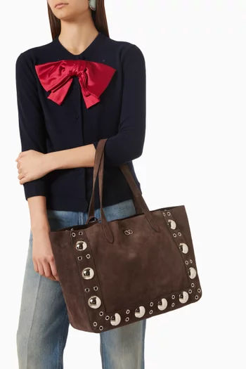 Medium Nellcôte Shopping Bag in Suede