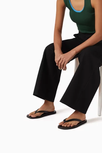 Xeo Flip-flops in Leather & Rubber