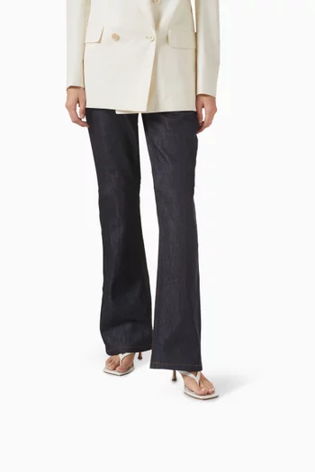 حذاء الفي بسيور رفيعة وكعب 70 مم جلد