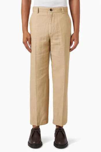 Loose-fit Pants in Linen-blend