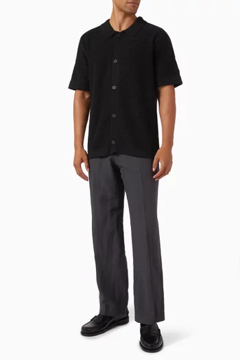 Loose-fit Pants in Linen-blend