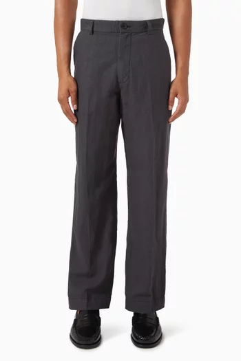 Loose-fit Pants in Linen-blend