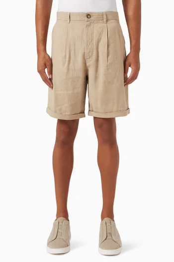 شورت رون سن كتان وقطن