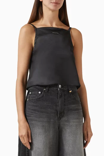 Logo-hardware Crop Top
