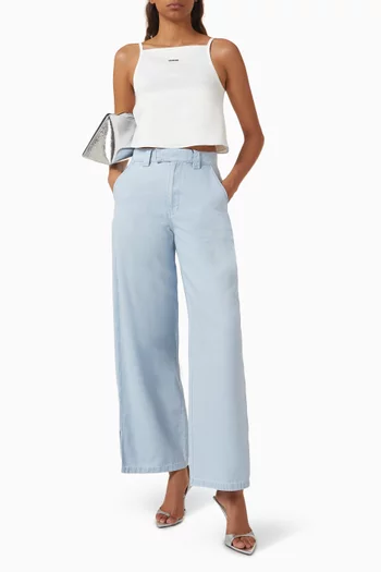Logo-hardware Crop Top