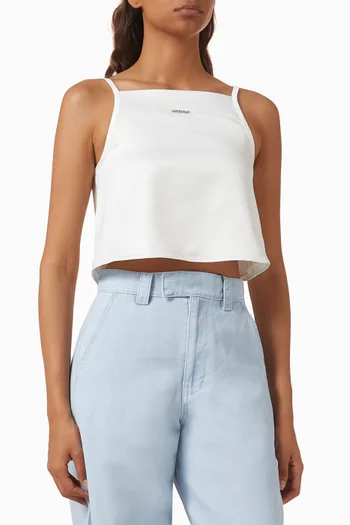 Logo-hardware Crop Top