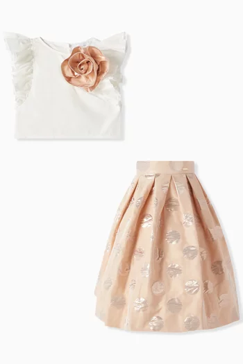 Top & Skirt Set in Taffeta