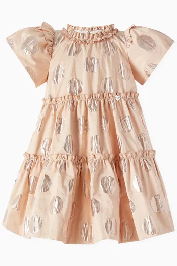 Ruffle Dress in Polka Dot Taffeta