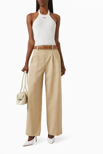 Halterneck Top in Viscose Blend