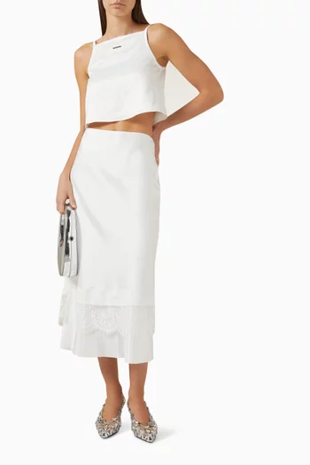 Lace Skirt in Satin