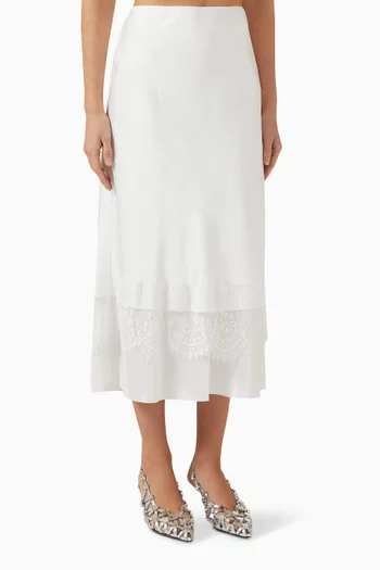 Lace Skirt in Satin