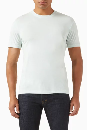 Crewneck T-shirt in Lyocell-blend