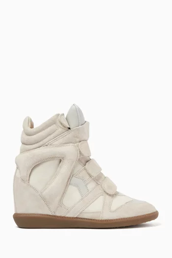 Bekett Wedge Sneakers in Leather & Suede