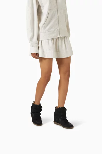 Bekett Wedge Sneakers in Leather & Suede