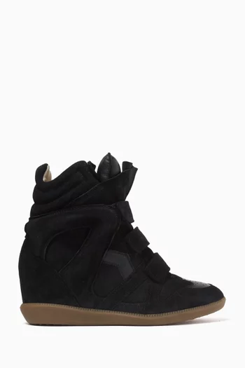 Bekett Wedge Sneakers in Leather & Suede