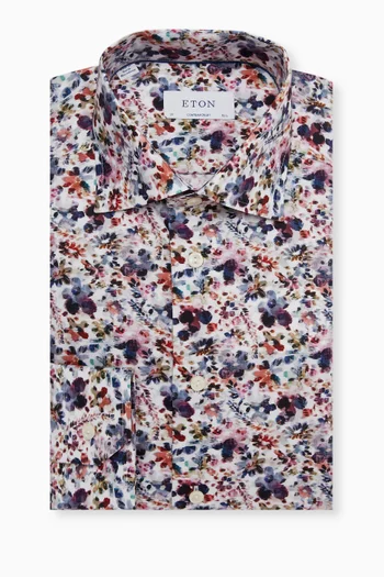 Floral-print Shirt in Signature Twill