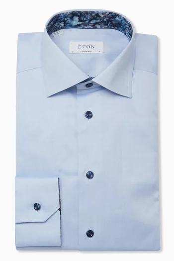 Floral-effect Shirt in Signature Twill