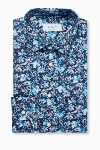 Floral-print Shirt in Signature Twill