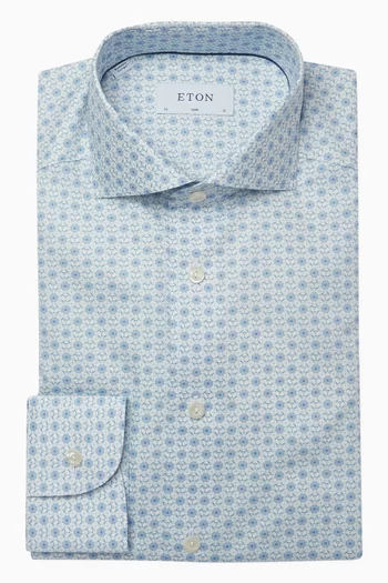 Geometric Shirt in Signature Twill