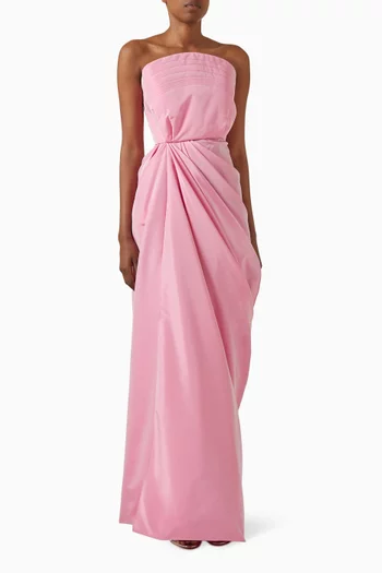 Draped Gown in Taffeta