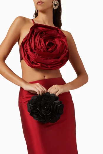 Ruisseau Fleuri Top-handle Bag in Mikado Satin