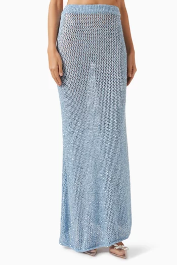 Sequin-embellished Maxi Skirt
