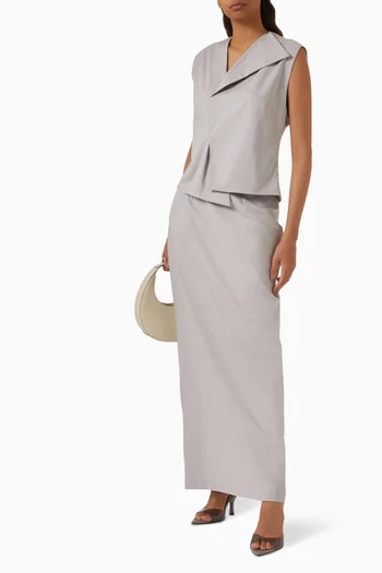 Angled Button-up Top