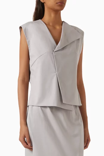 Angled Button-up Top