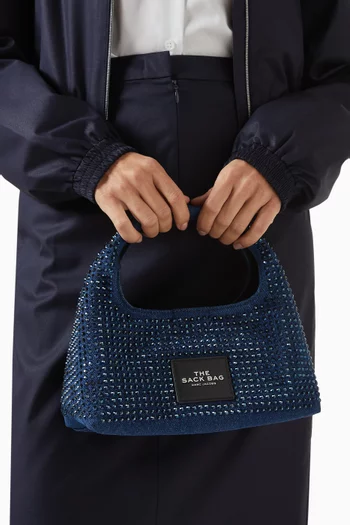 The Mini Sack Bag in Embellished Denim