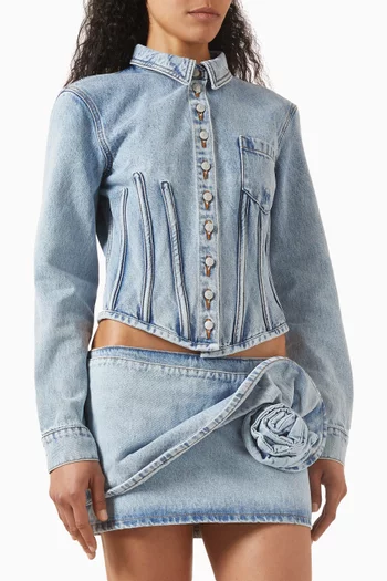 Corset Shirt in Denim