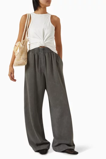 Wide-leg Sweatpants in Japanese Cotton