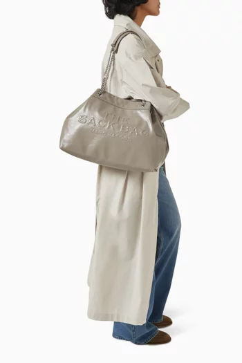 The Large Chain Sack Bag in Leather
