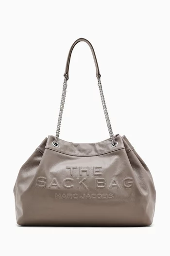 The Large Chain Sack Bag in Leather