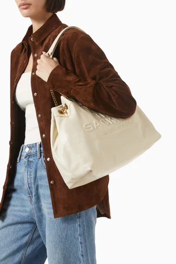 The Large Chain Sack Bag in Leather