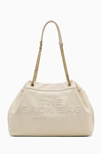 The Large Chain Sack Bag in Leather