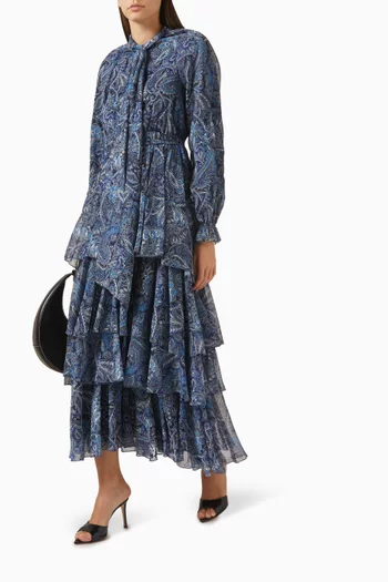 Printed Tiered Dress