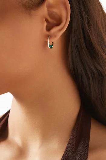 Bloop Moon Diamond Earrings in 18kt Yellow Gold