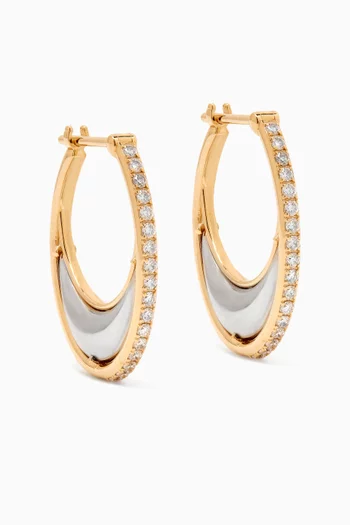 Bloop Moon Diamond Earrings in 18kt Gold